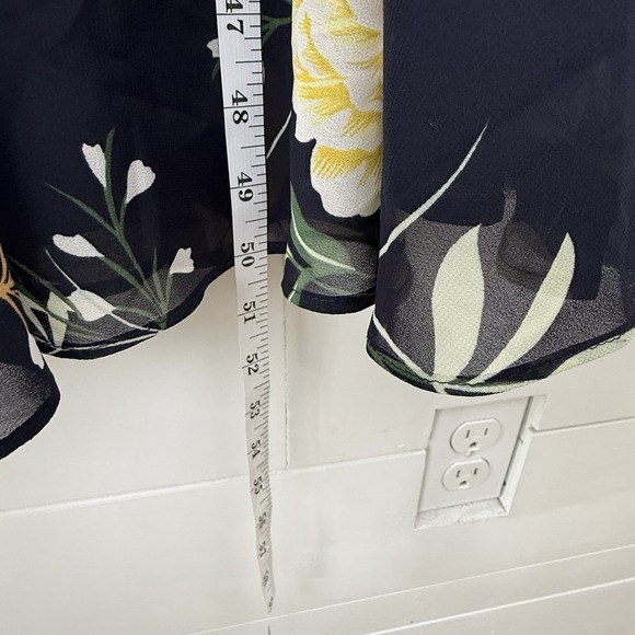 HOBBS‎ LONDON CARLY MIDI FLORAL DRESS Navy Sleeveless Tea Brunch Wedding Women 4 - Picture 14 of 16